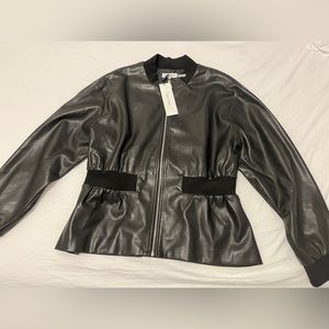 CALVIN KLIEN NWT - Faux Leather Jacket Sz L